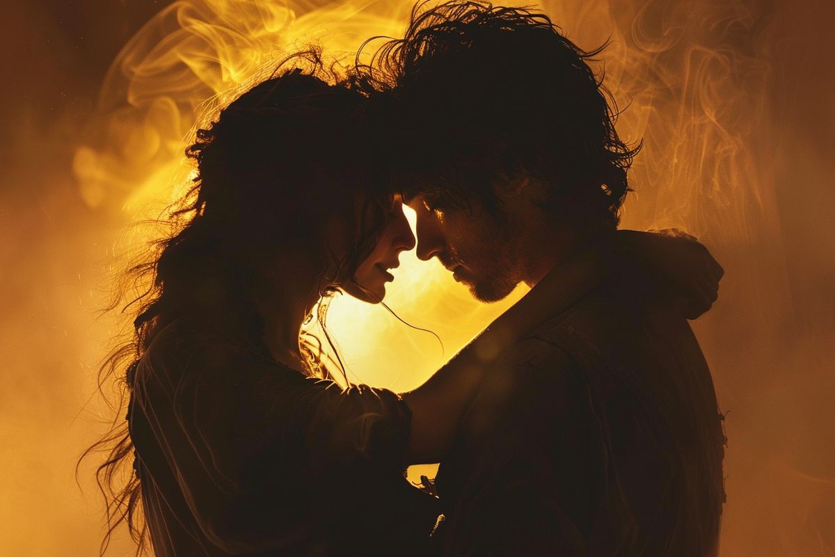 Capturing the essence of the main characters and their poignant love story.