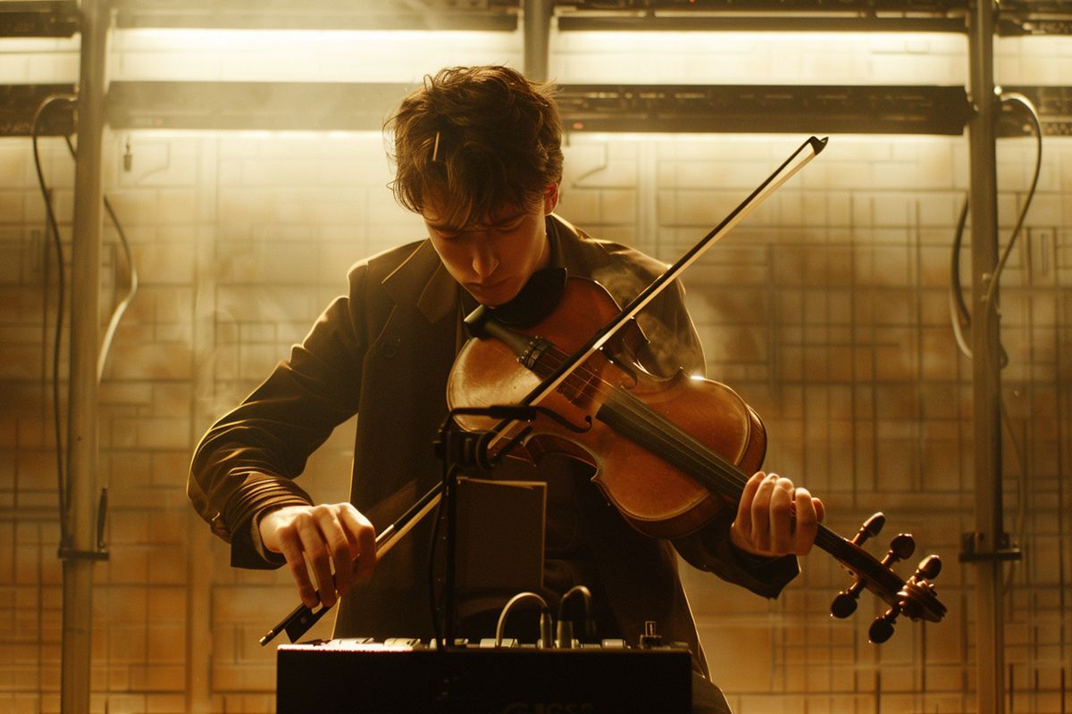 Cinematic strings creating a sense of tension and anticipation.