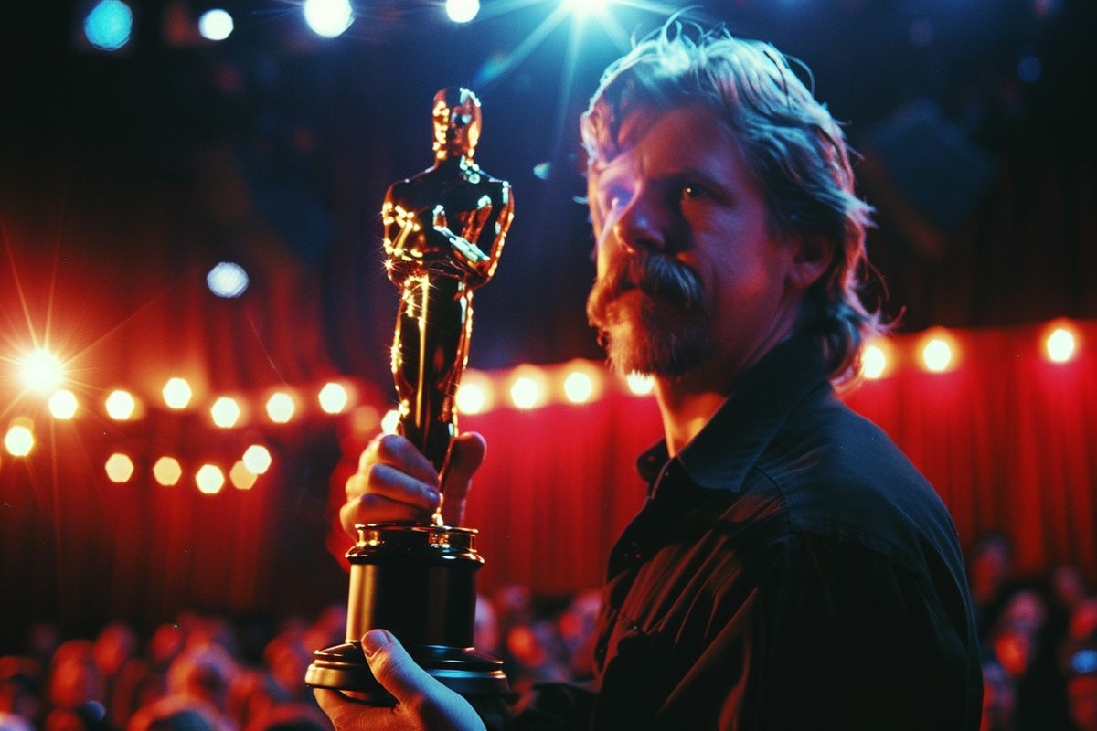 Closeup of awards and accolades recognizing Kilmer's lasting impact in cinema.