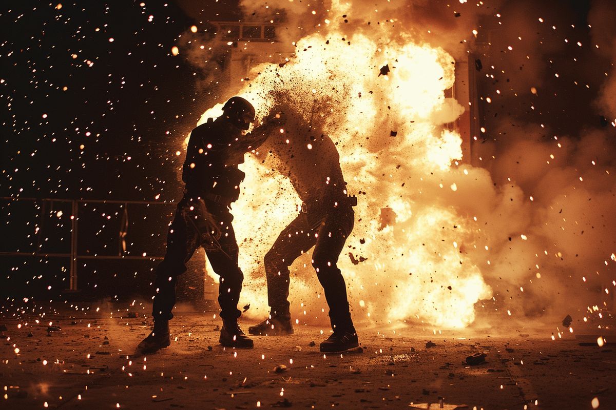 Explosive special effects showcasing the dynamic duo's crimefighting skills.
