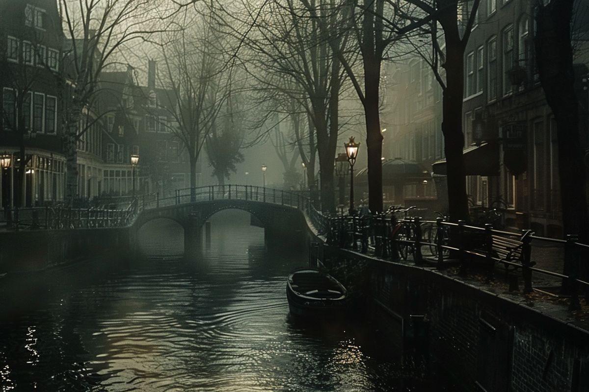Roger Deakins capturing the subtle details of a scenic Amsterdam canal.