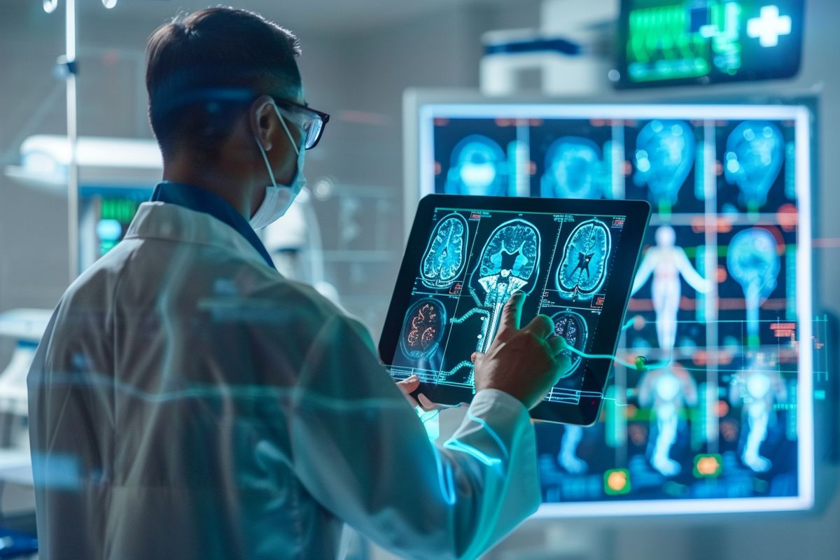 AI technology being used to improve medical diagnoses and treatments.