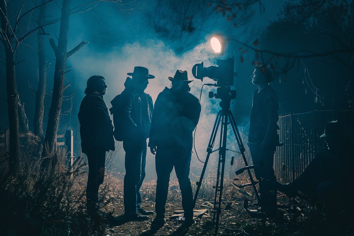 Group of filmmakers discussing Carpenter's influence on horror cinema.