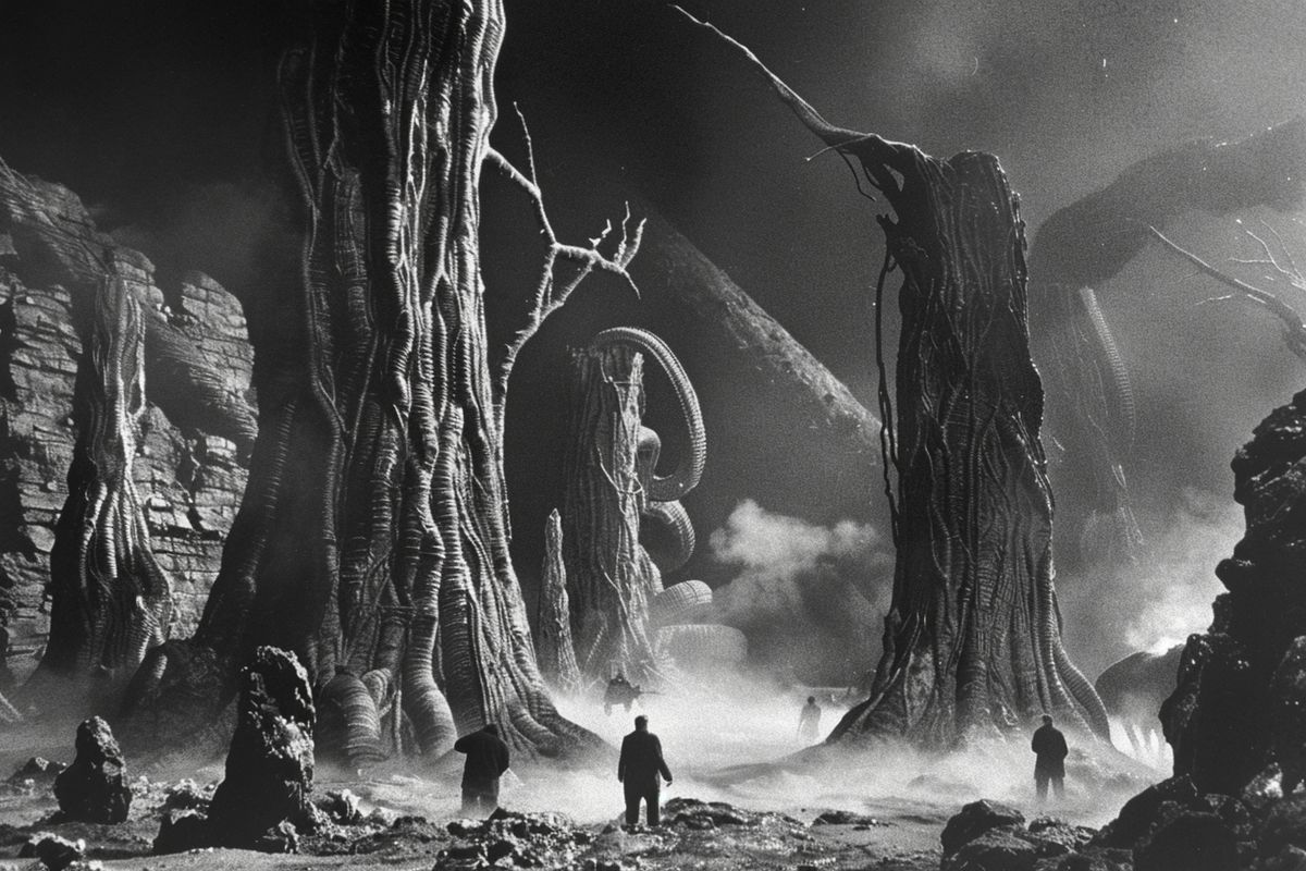 Shots of the impressive special effects that were groundbreaking at the time.