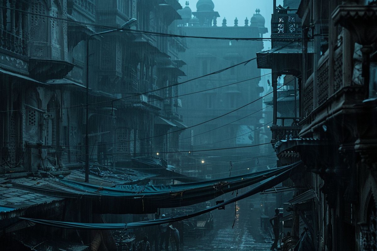 Atmospheric shot of the film's setting in a timeless city.