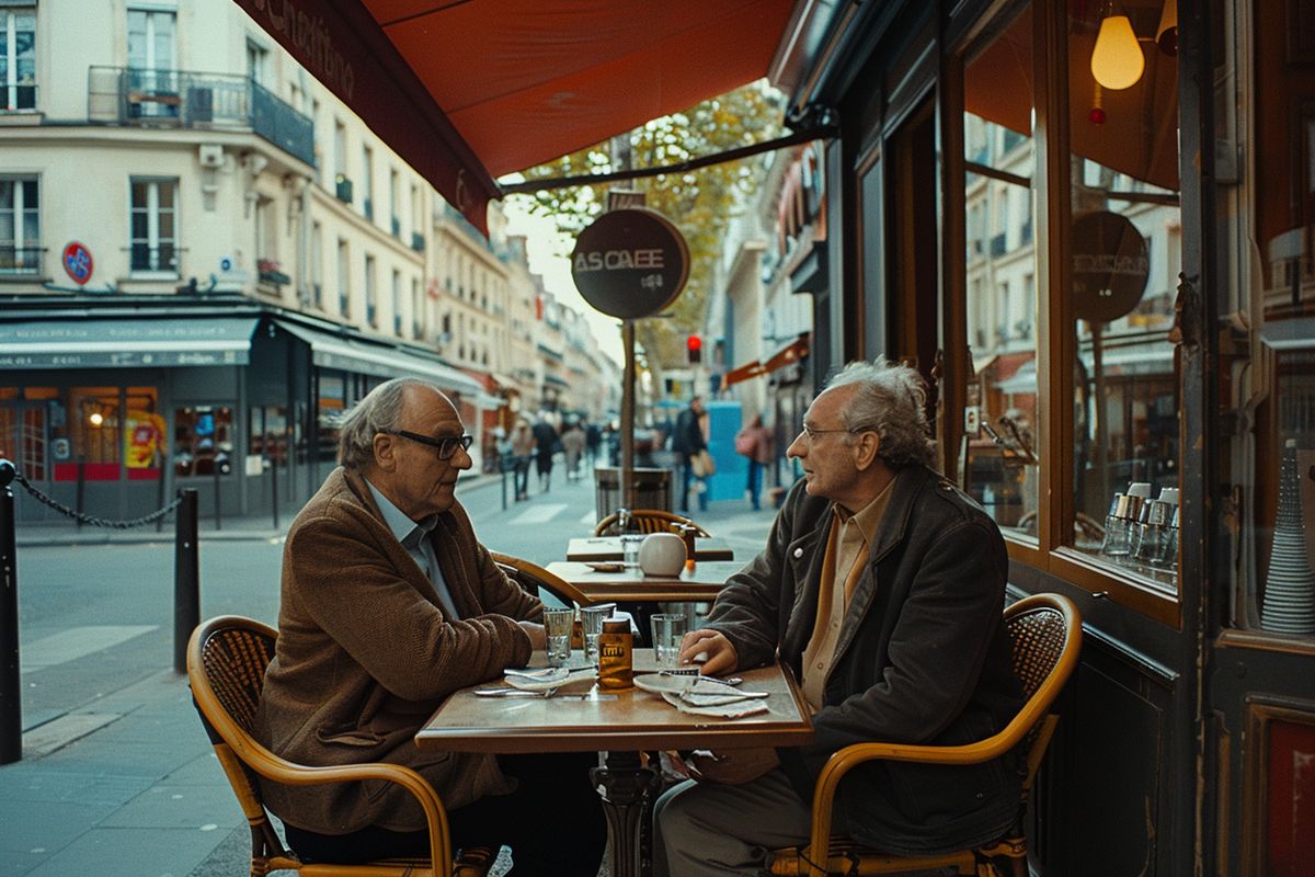 Beautifully shot Parisian setting, capturing the essence of French comedy film.