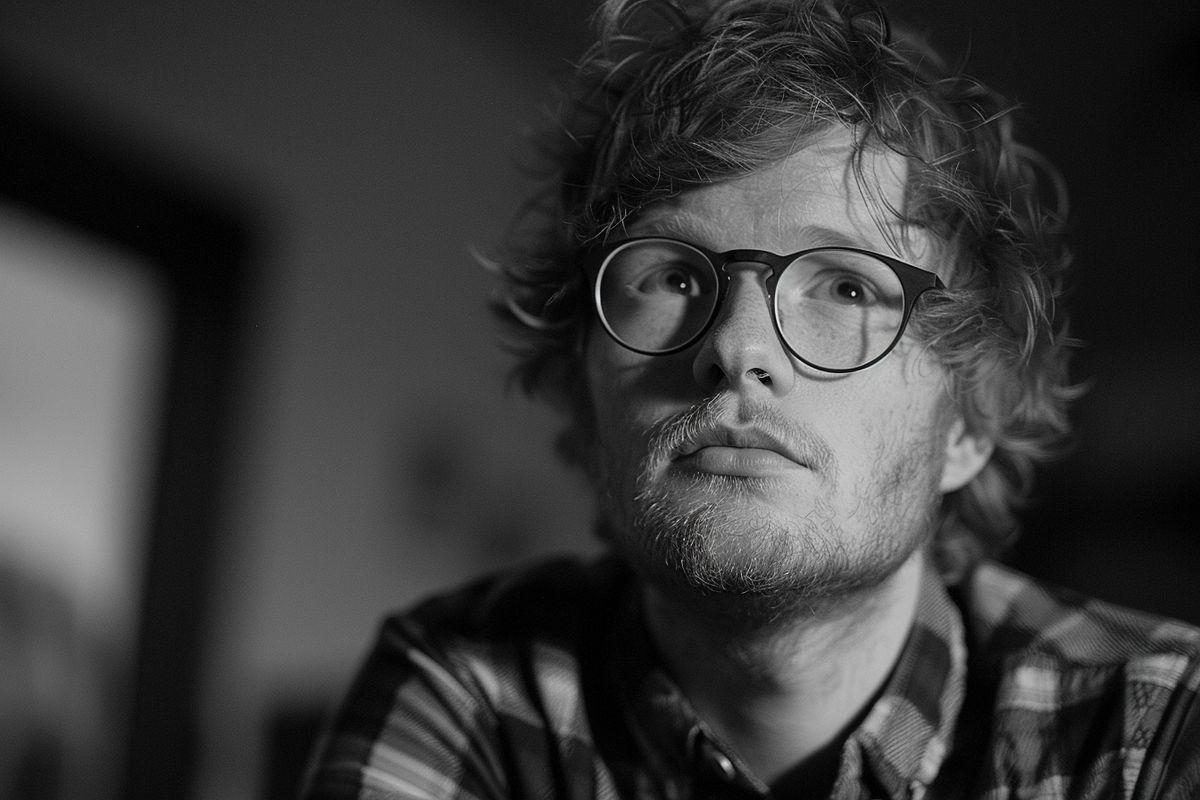 Flashback narration by Sheeran revealing personal insights on historical events.