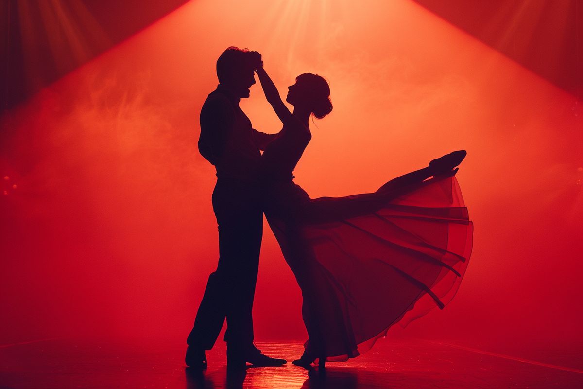 Ballroom dance competition featuring couples performing routines inspired by Dirty Dancing