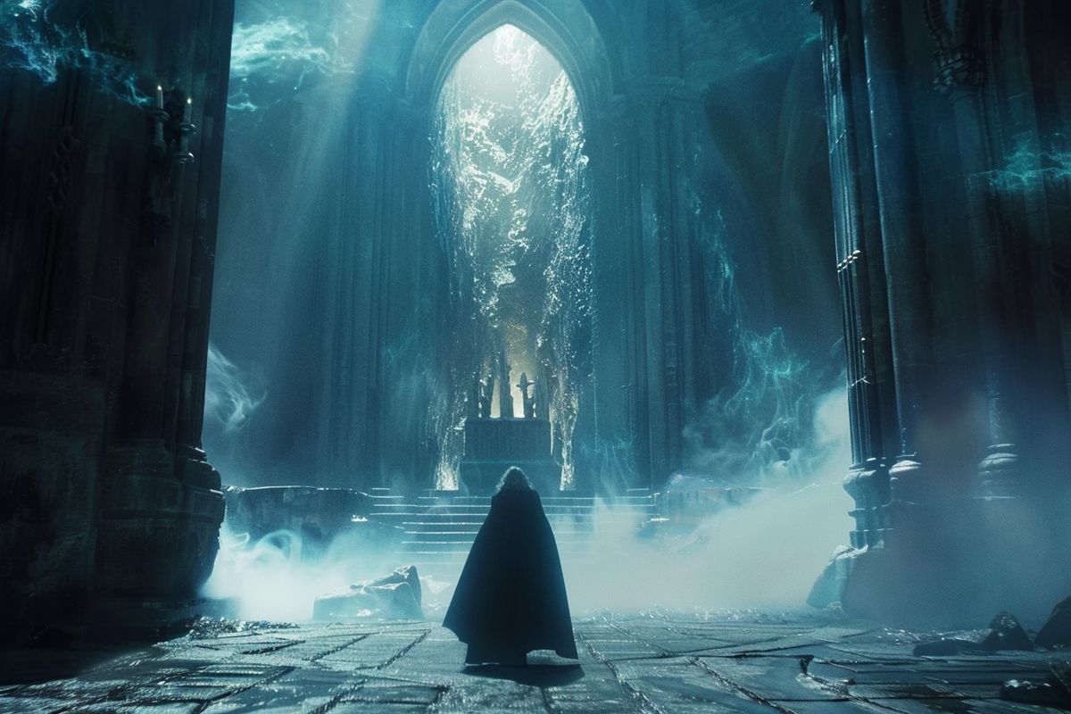 Cinematic view of the final plot twist unfolding in a grand reveal.