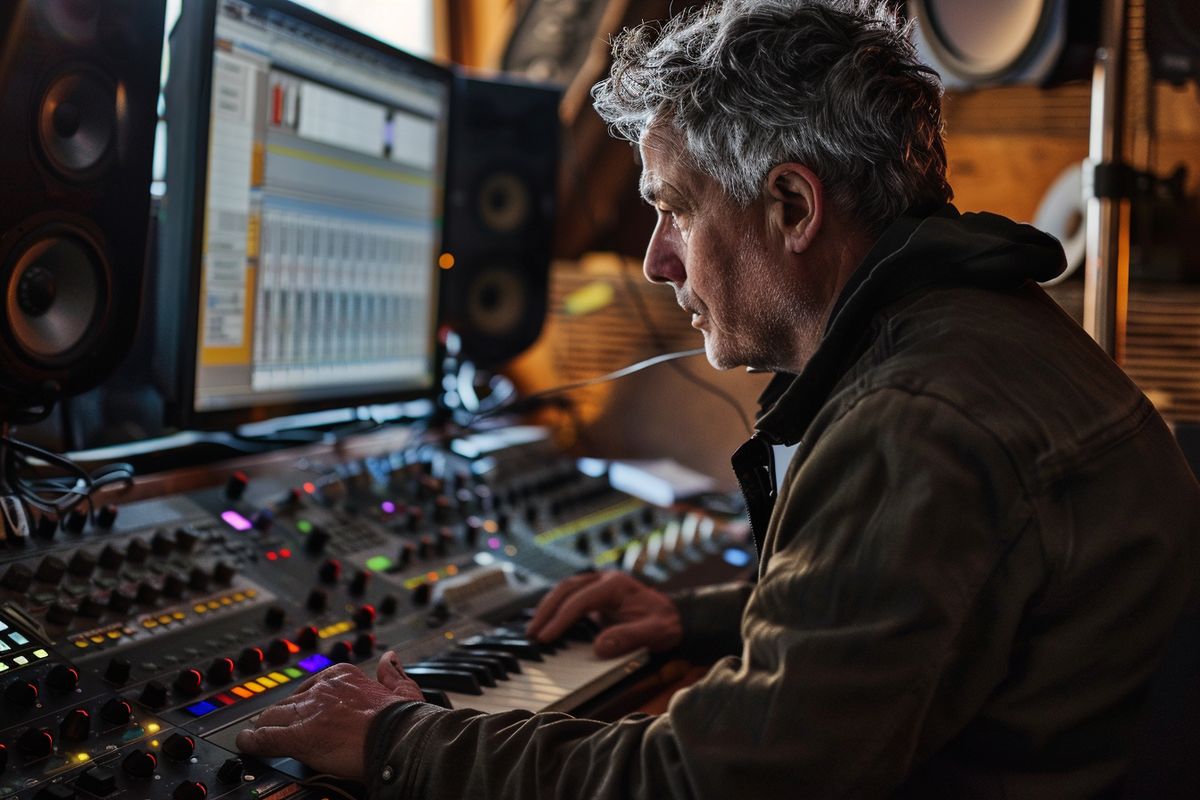 Graeme Revell composing the intense soundtrack for the film.